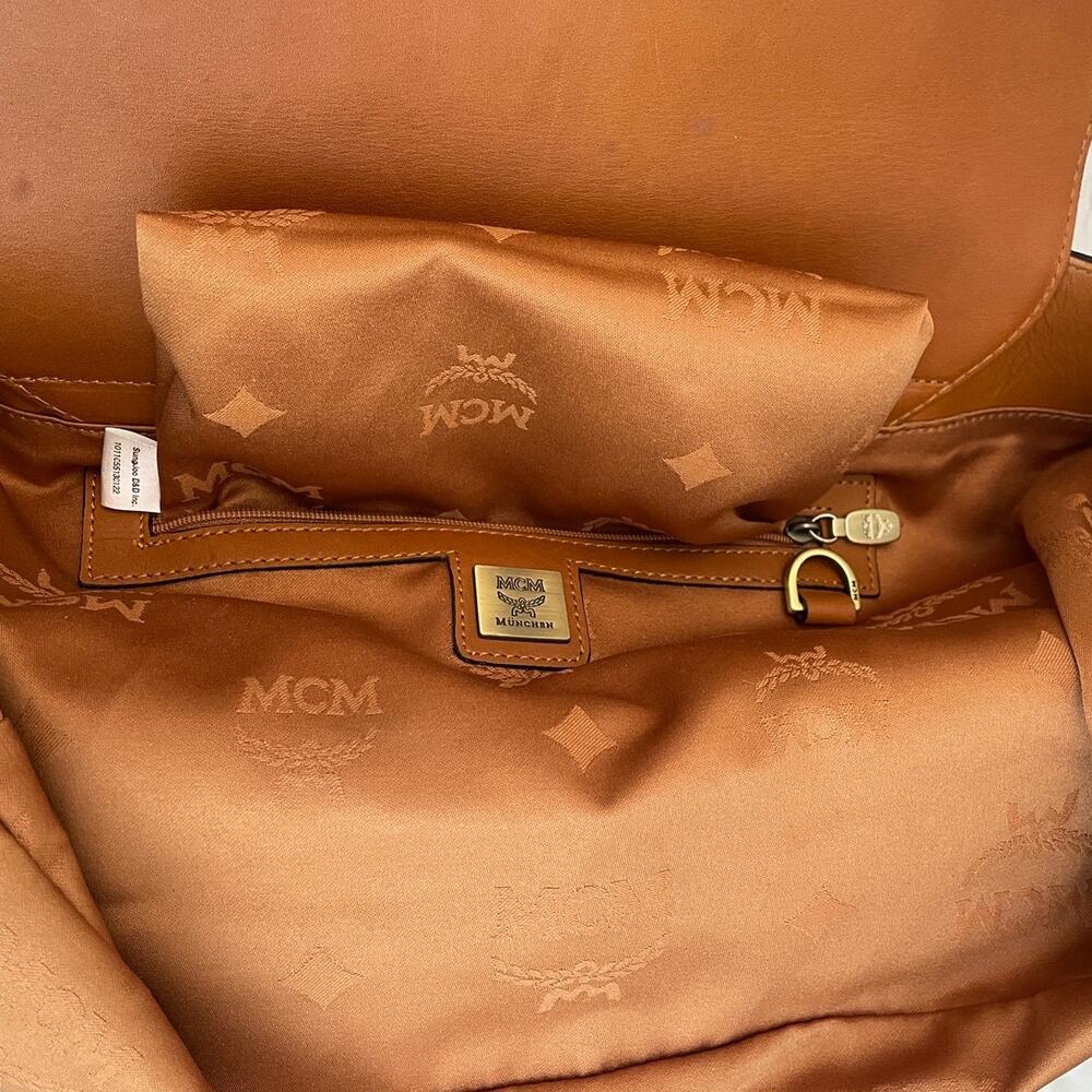 MCM Vintage Top Handle Satchel / Tote Cognac Visetos Monogram Pre-Owned - Picture 9 of 13